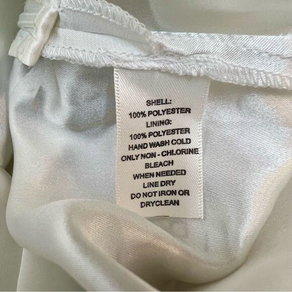 WHITE HOUSE BLACK MARKET Pleated Paisley Maxi Strapless Dress White Black Size 2 - Picture 9 of 9